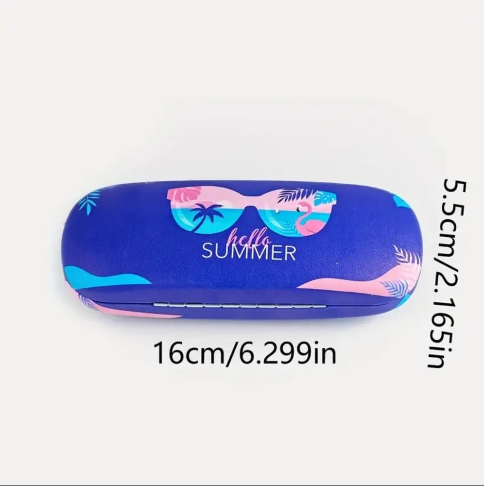 Ladies Eyeglass Case With Unique Printed Design Portable Waterproof Storage  NEW